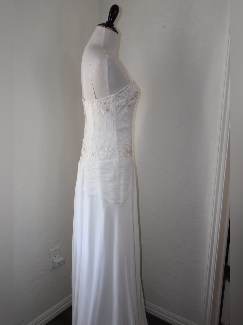 sue wong ivory beaded corset evening gown vintage y2k dress size 2 - Picture 9 of 17